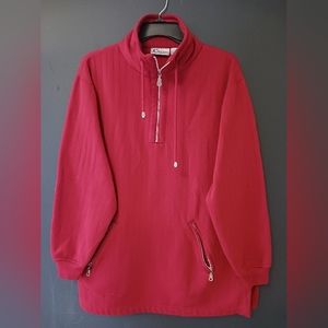 Crescent Bays women's Large Long Sleeve Red Sweater Perfect For Christmas 🎄